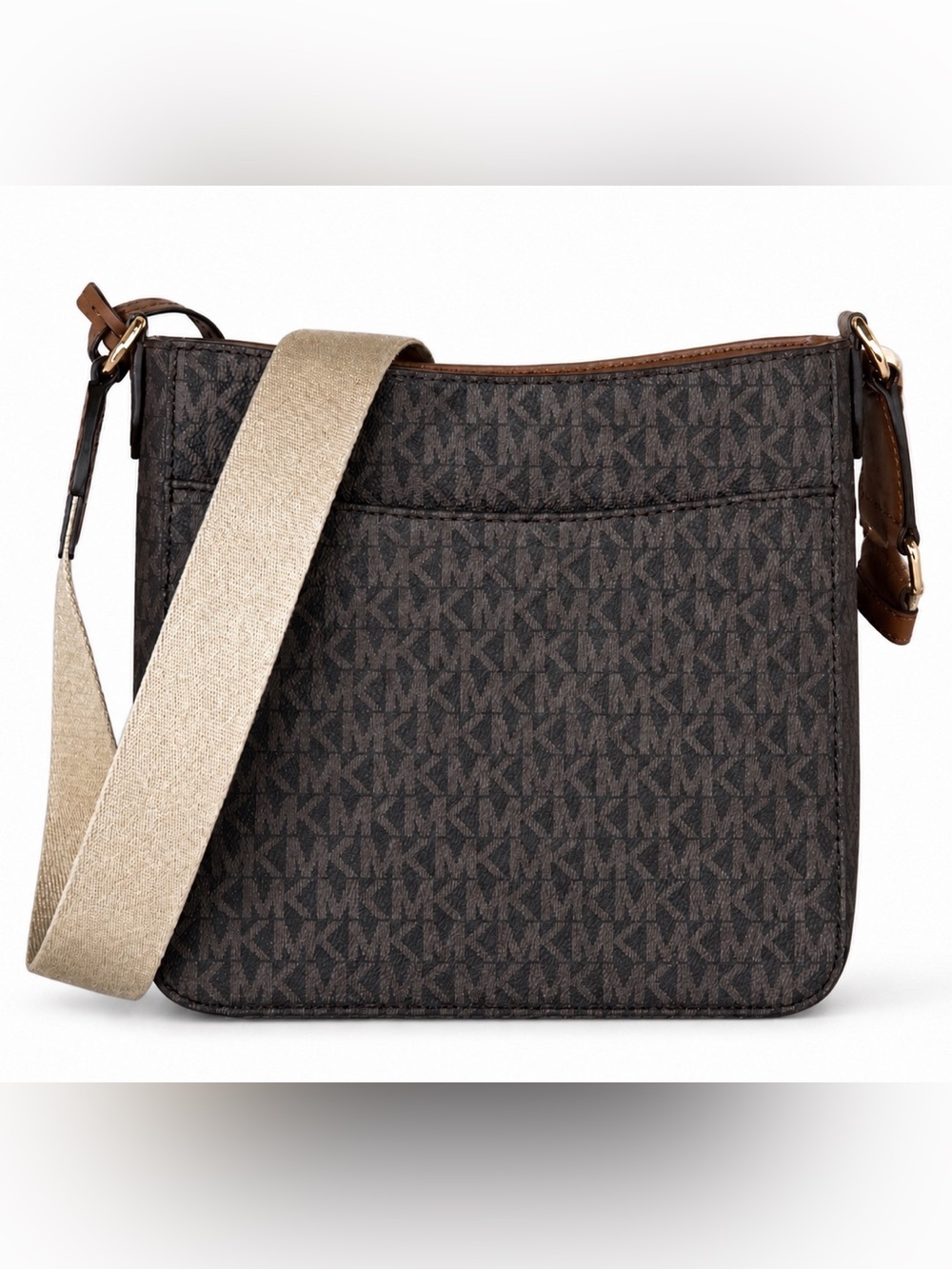 Michael Kors Jet Set Signature Logo Stripe Crossbody Bag with Free Dust Bag. - Picture 5 of 11